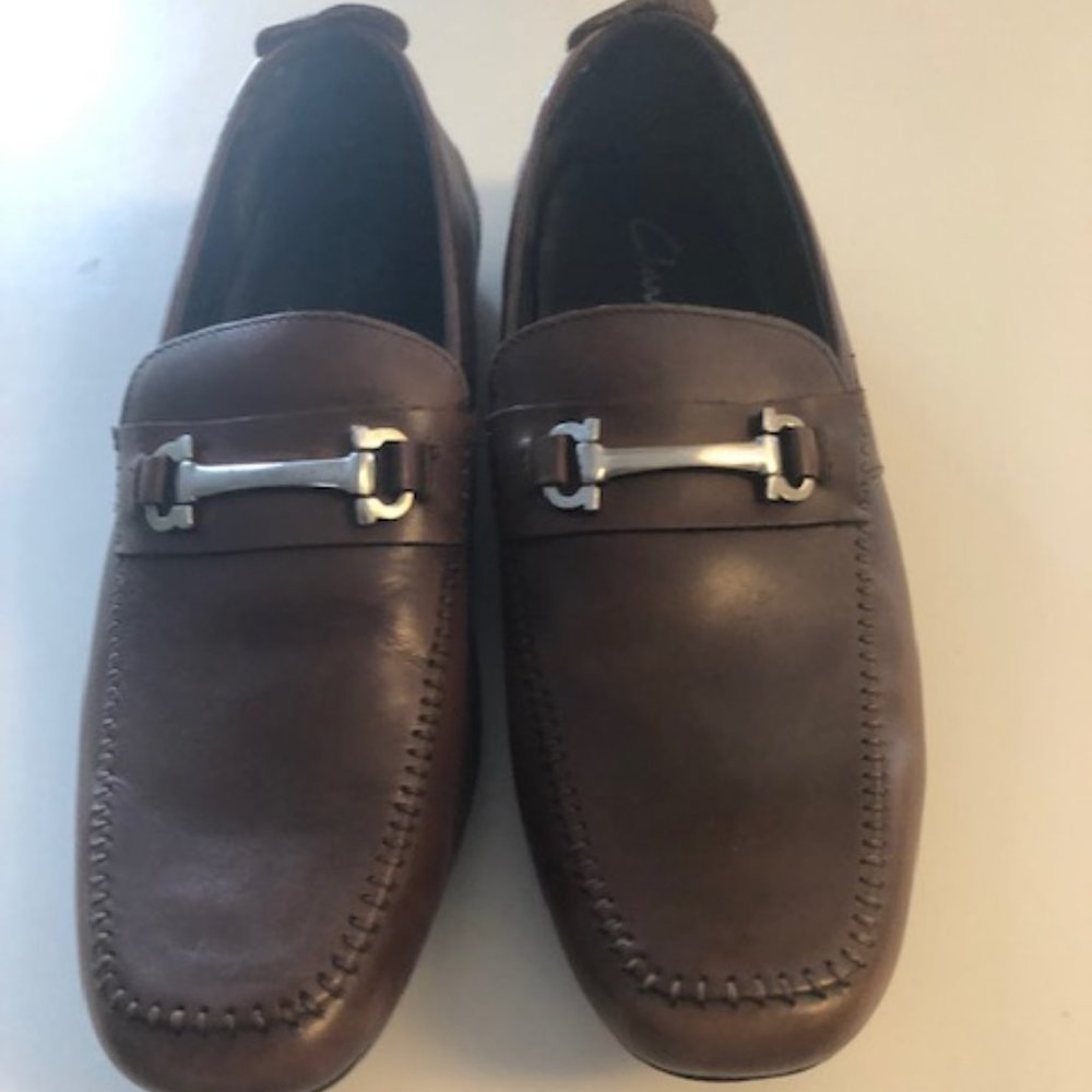 Mens brown Clarks loafer